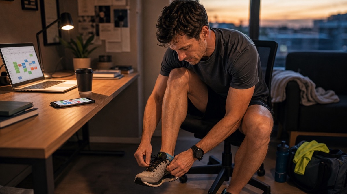 Busy runner planning marathon training around a work schedule