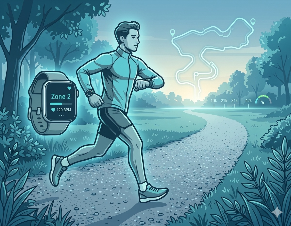 Runner on an easy-paced recovery run