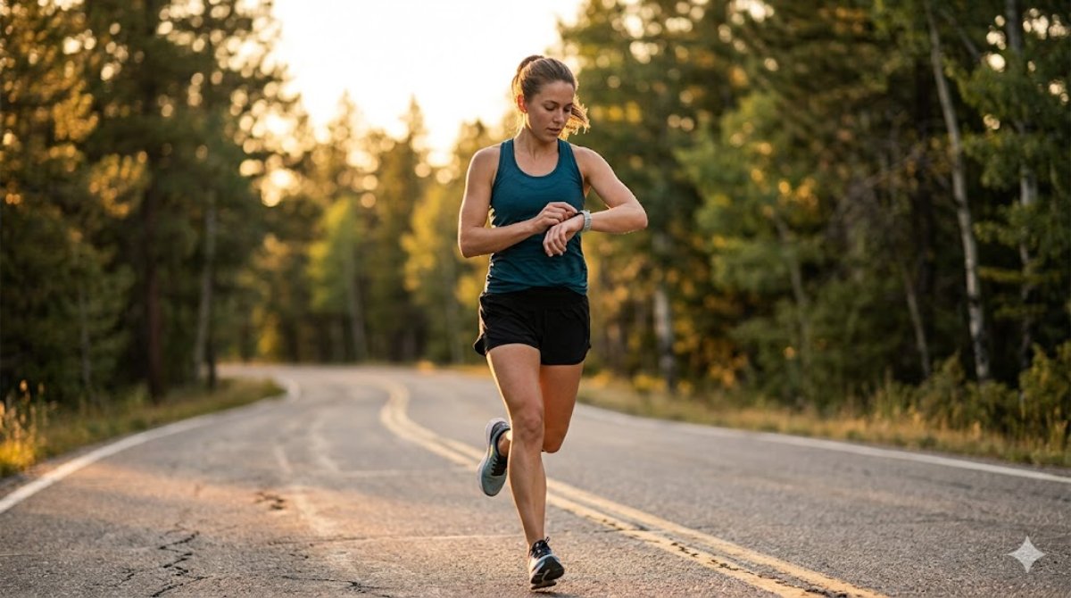 Strava app on a smartphone with running route map